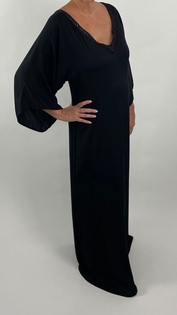 Black Silk Caftan Dress