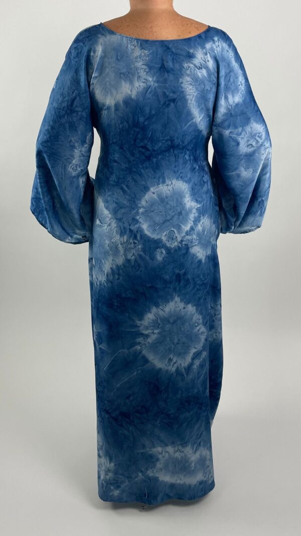 Blue Tie Dye Caftan Dress