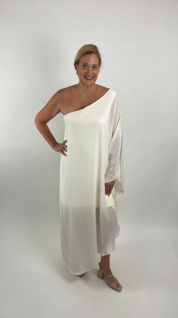 White Silk Goddess Dress
